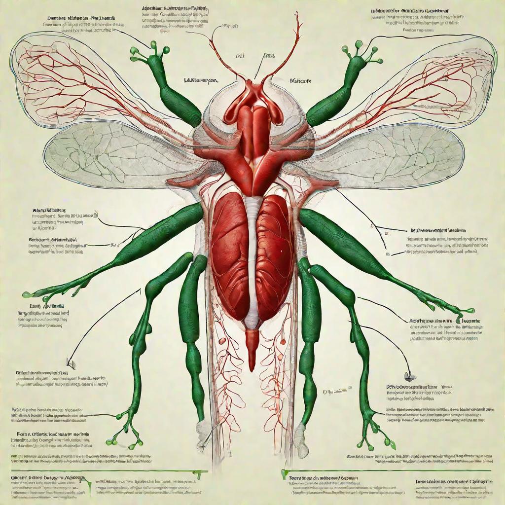 Схема незамкнутой системы у насекомого