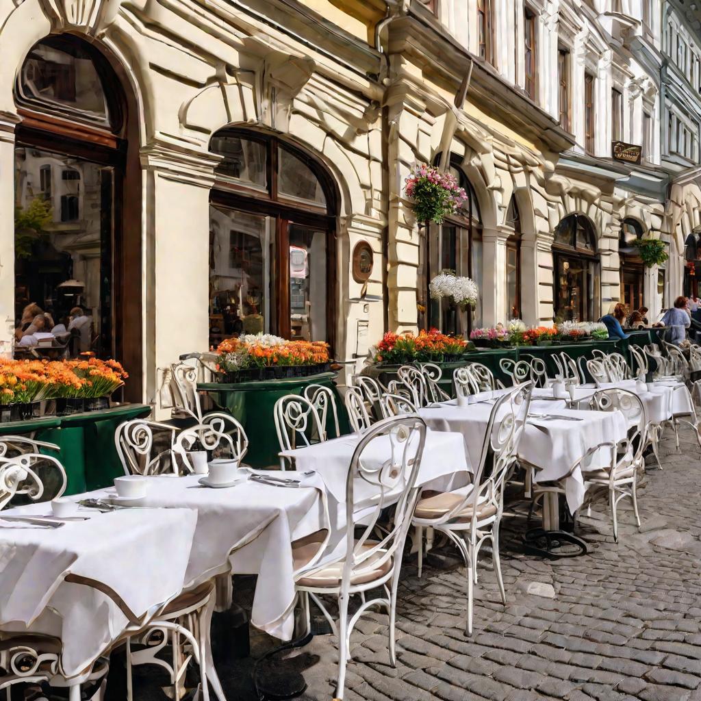 Уличное кафе в старом центре Вены