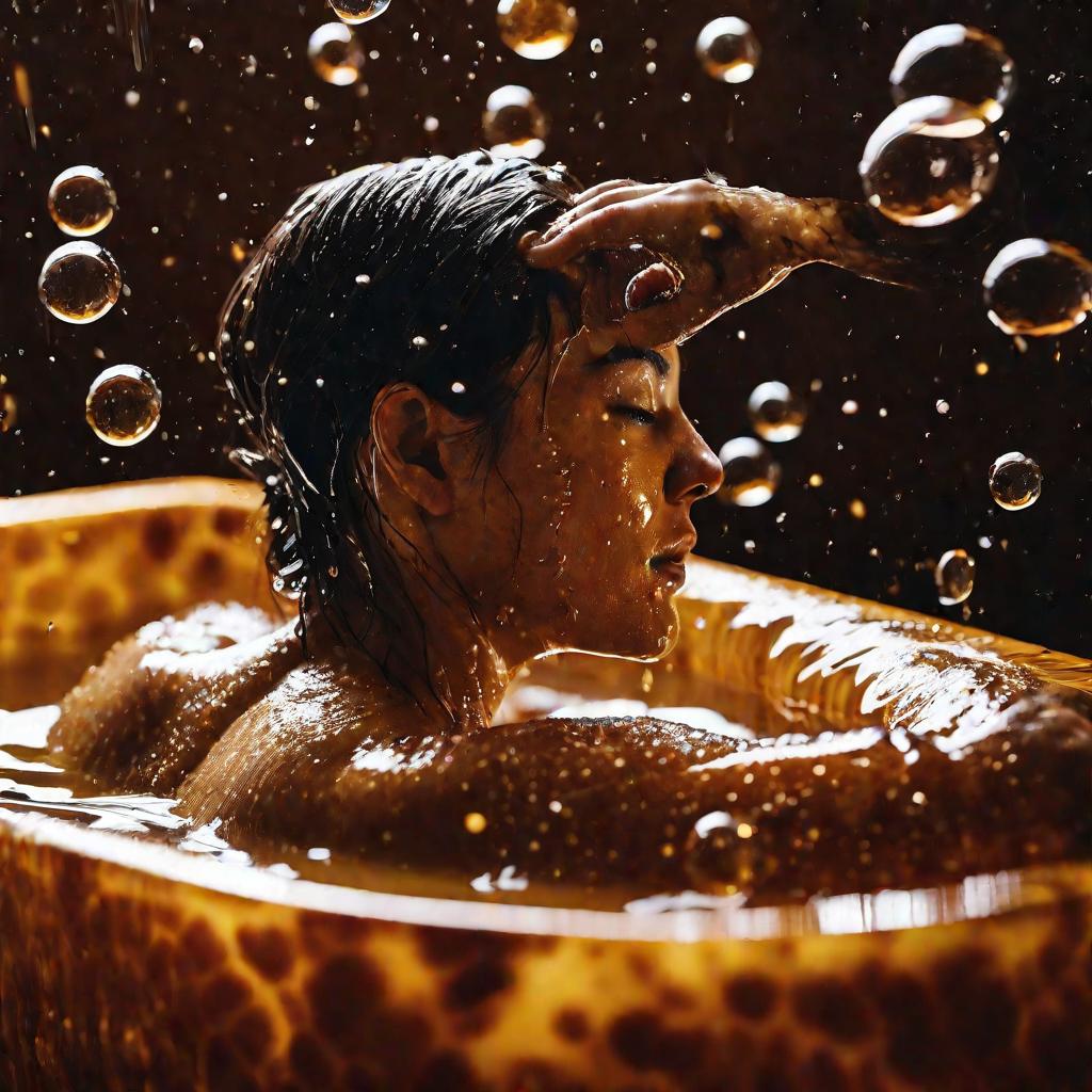 мыльные пузыри на коже во время скипидарной ванны