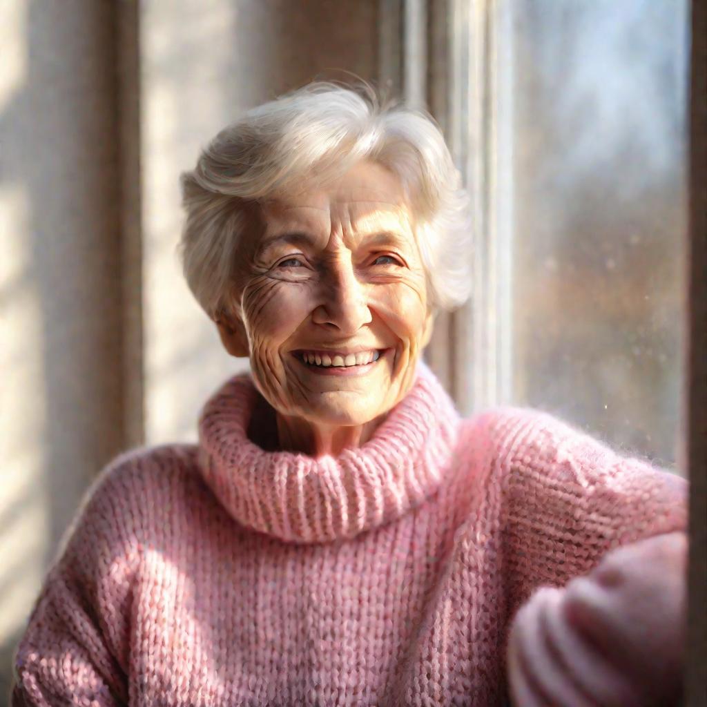 Портрет пожилой женщины у окна