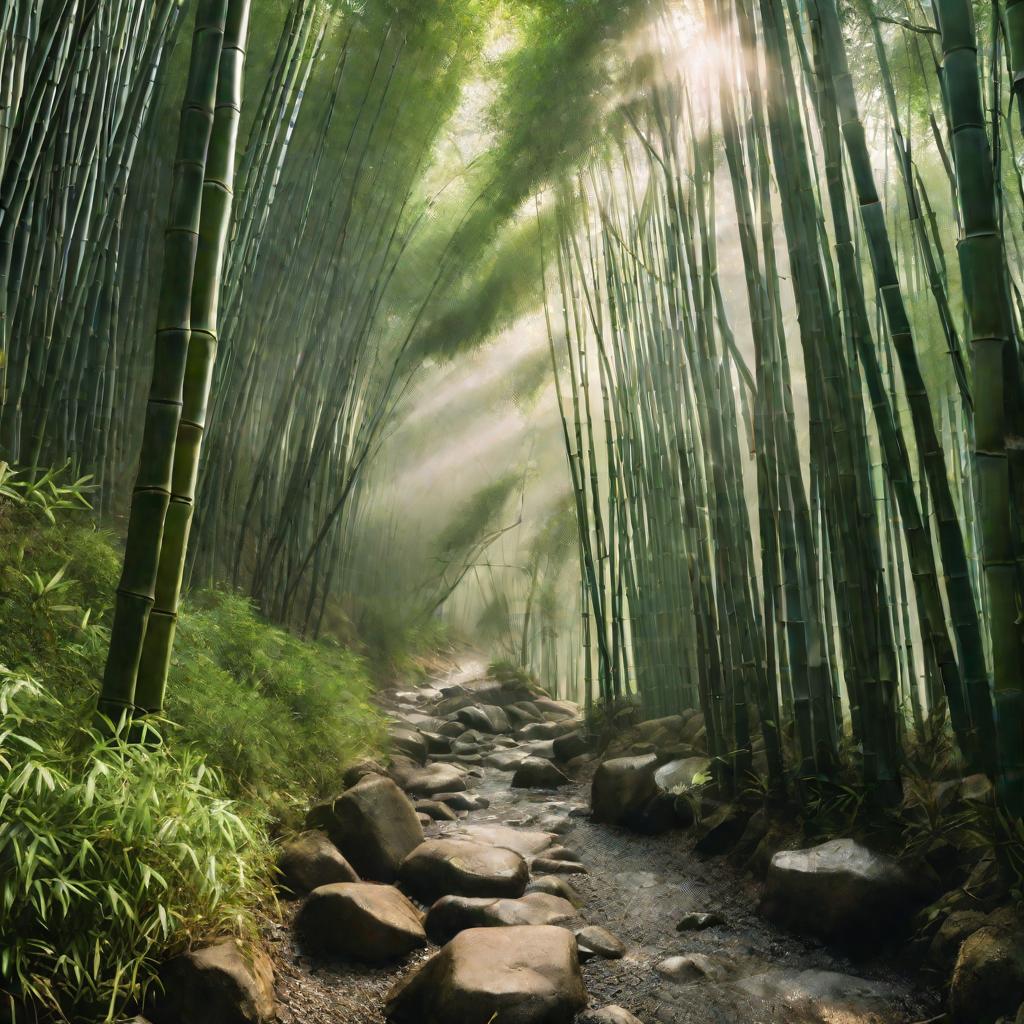 Бамбуковый лес с тропинкой