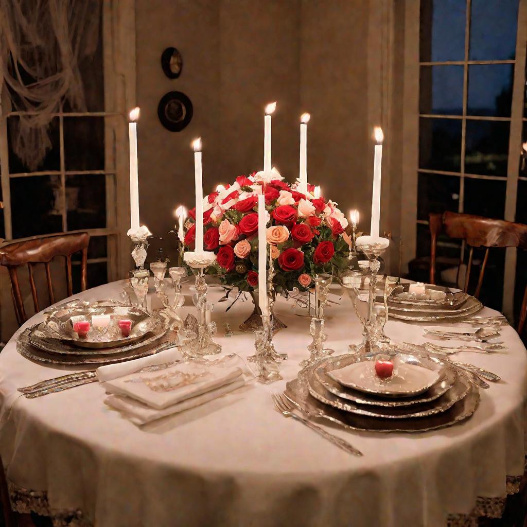 Ужин при свечах в честь бриллиантовой свадьбы