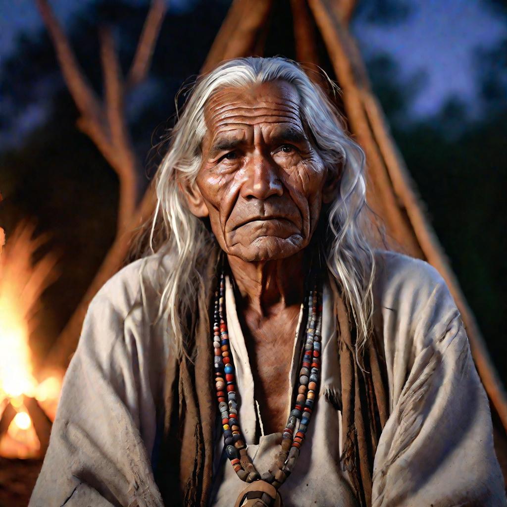 Портрет пожилого представителя коренных народов