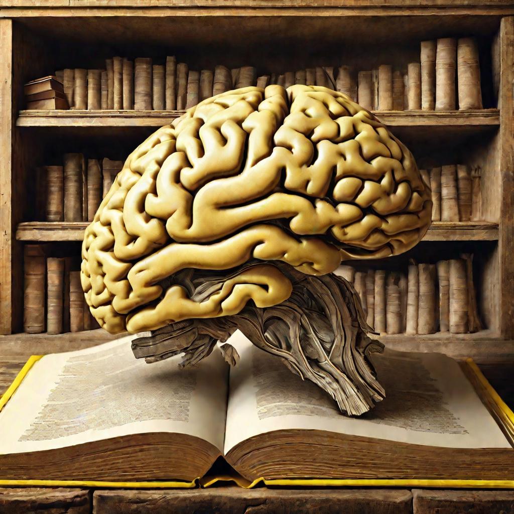 Старинная книга об анатомии мозга