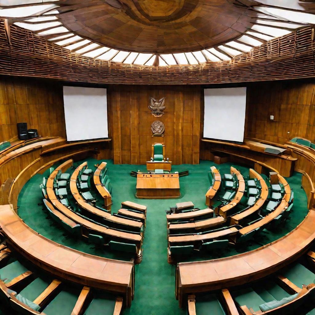 Интерьер зала федерального парламента