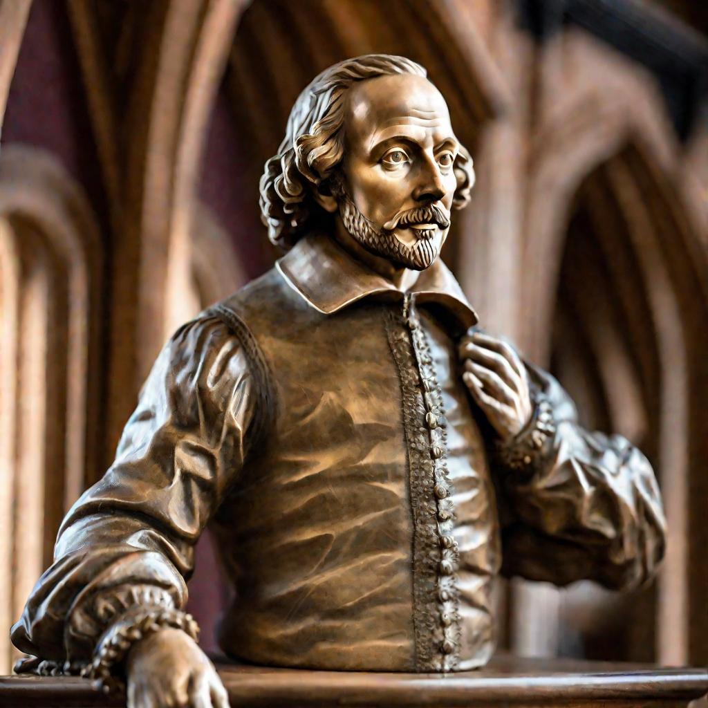 Статуя Шекспира в музее