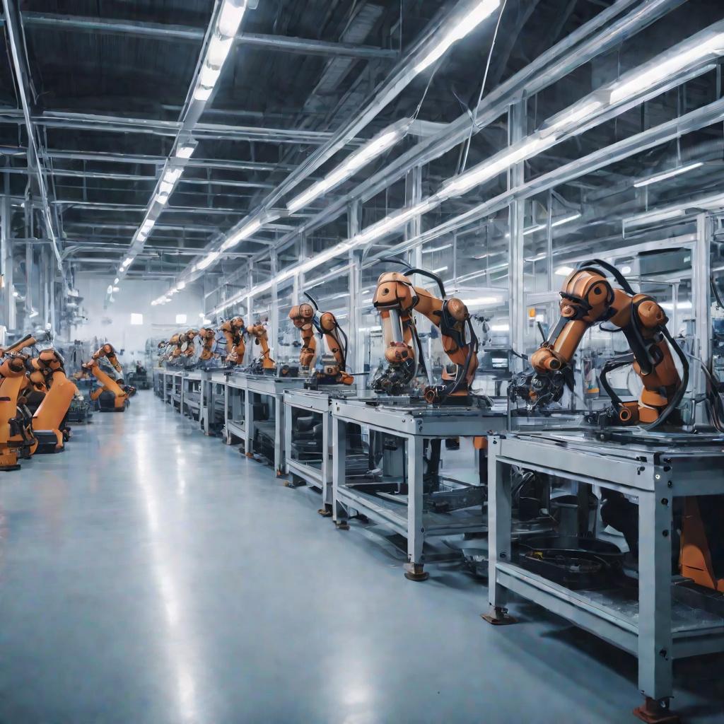 Современный роботизированный завод