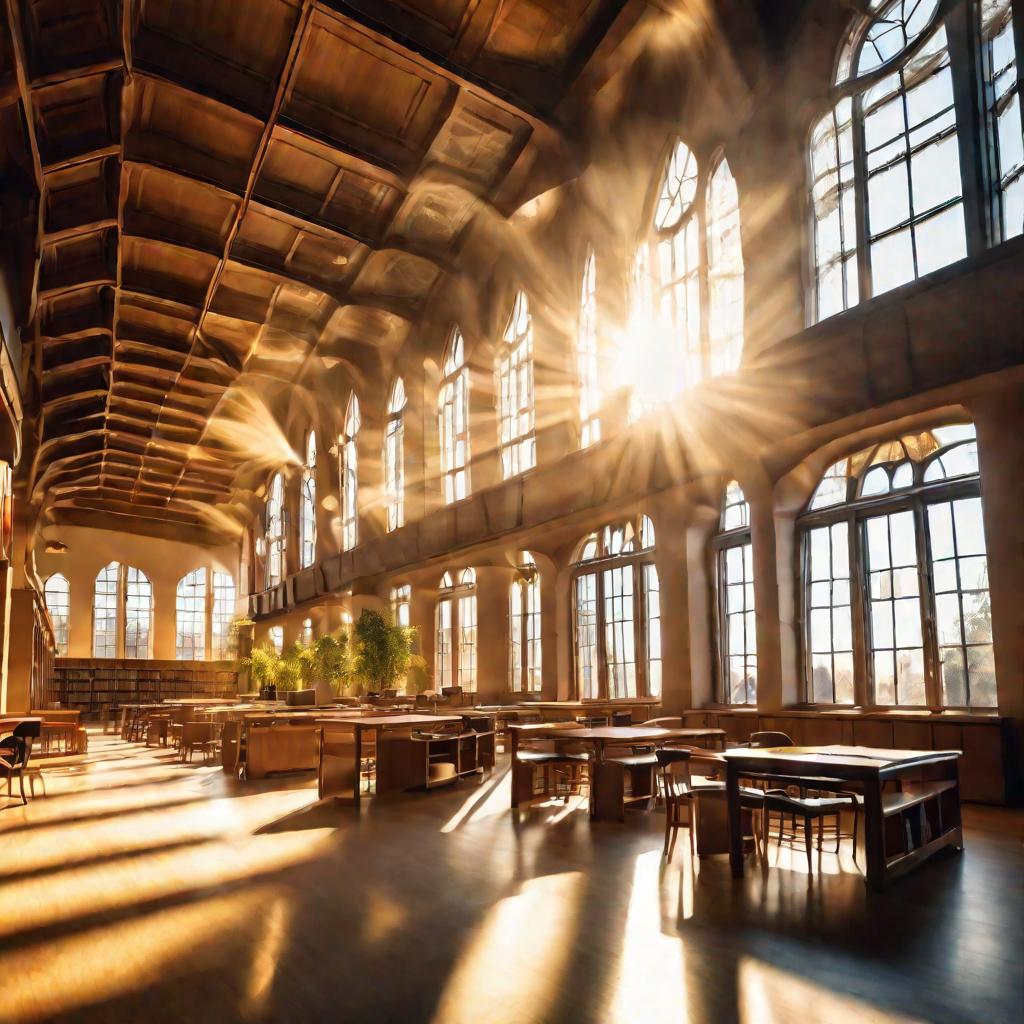 Библиотека университета в теплых лучах солнца