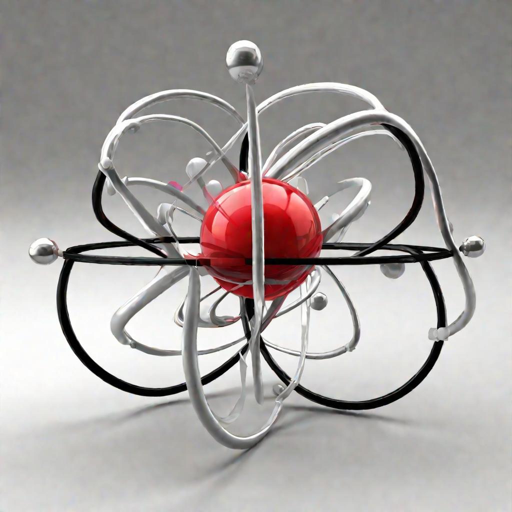 3D-модель атома гелия