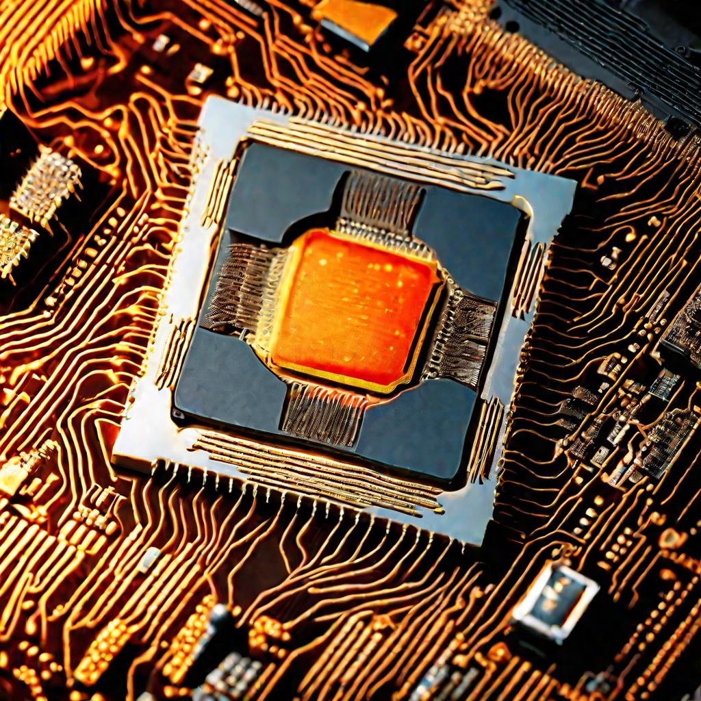 Макросъемка перегретого процессора