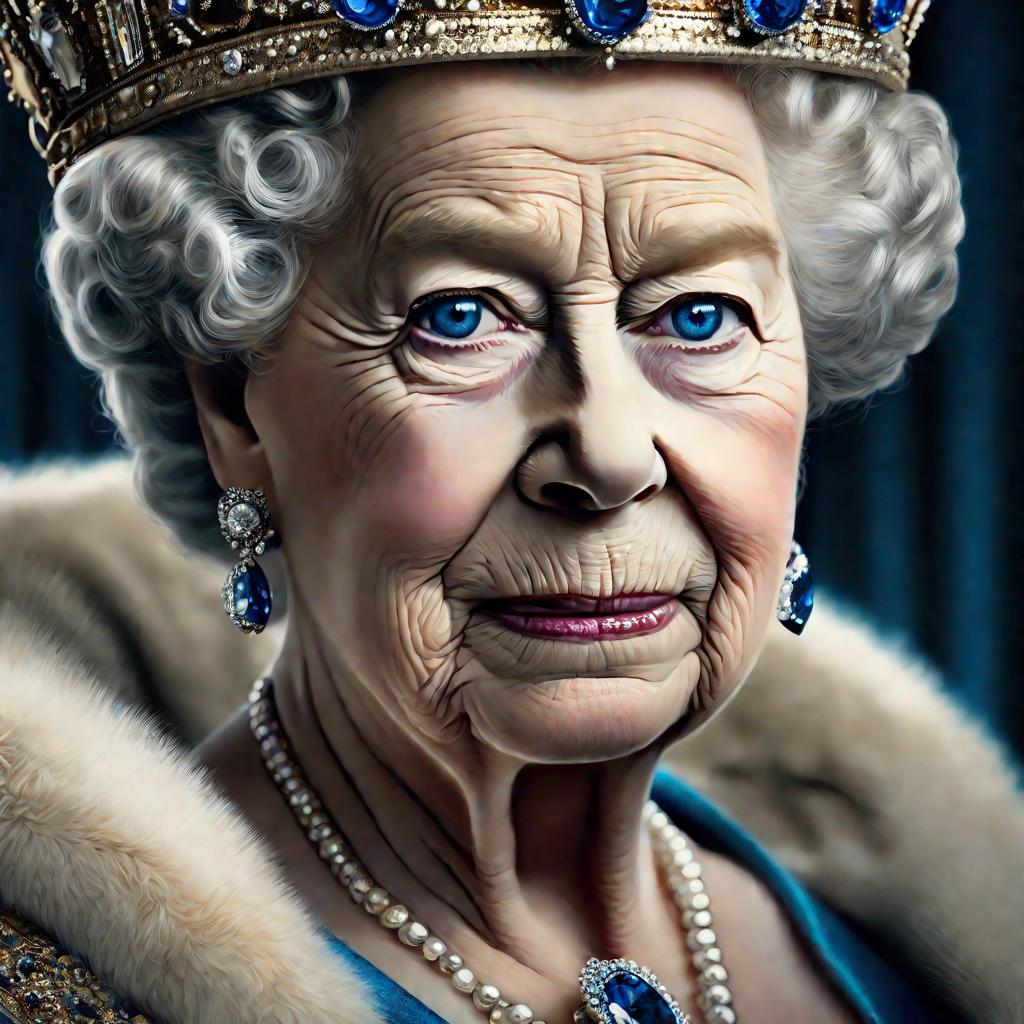 Портрет Елизаветы II в короне