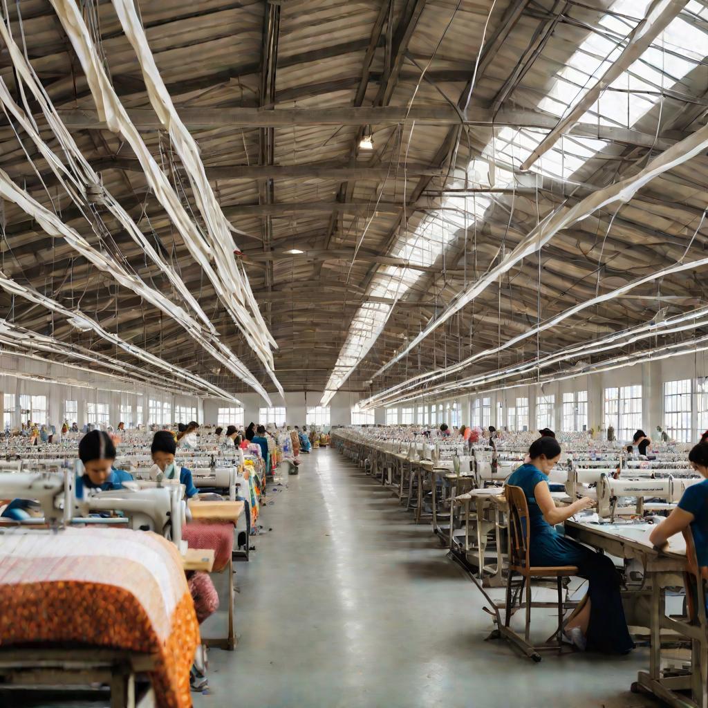 Производство одежды на фабрике