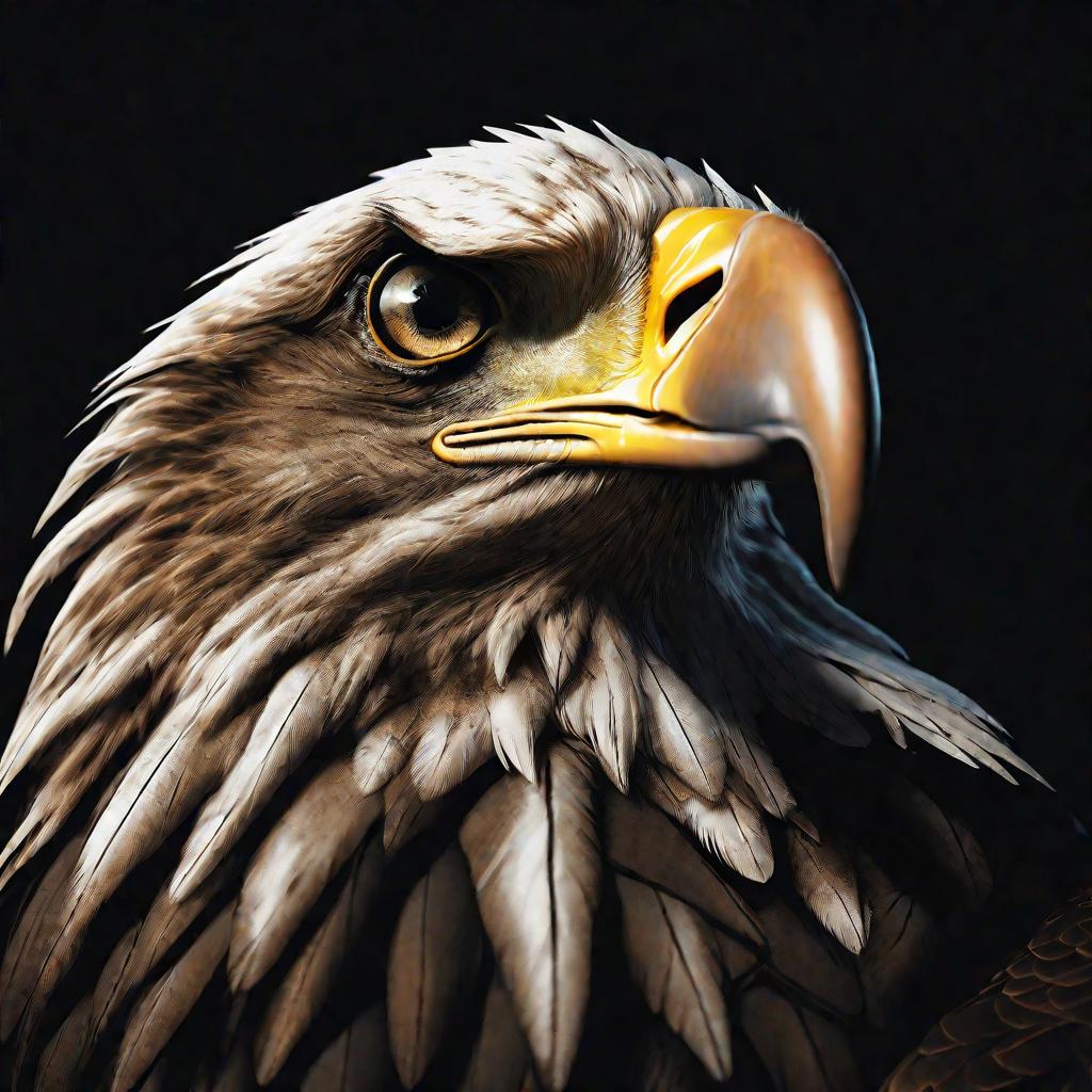 Портрет орла крупным планом