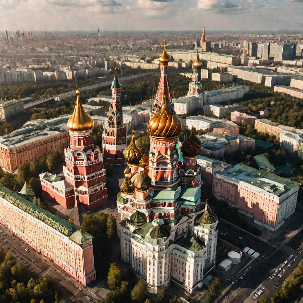 Вид Москвы сверху