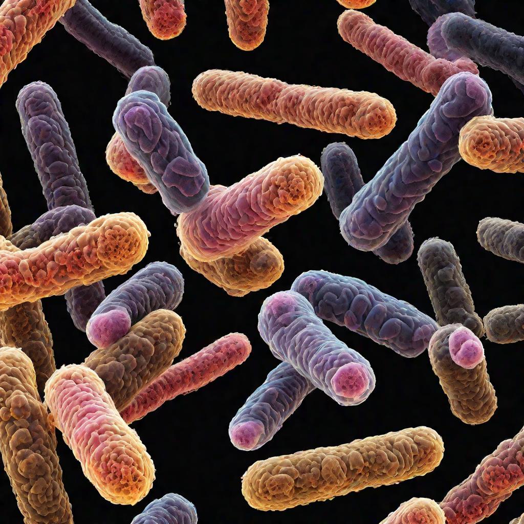 Микроскопический снимок бактерий