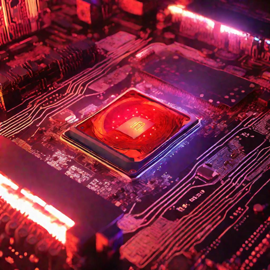 Футуристическое изображение видеокарты AMD Radeon