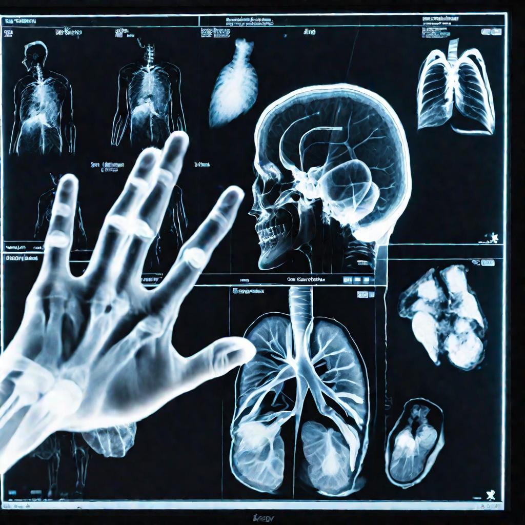 Рентгеновский снимок поврежденных легких