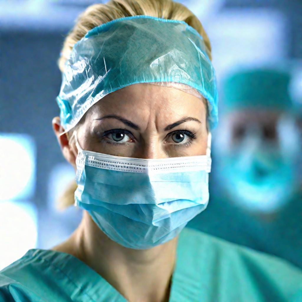 Женщина-хирург проводит операцию на тазобедренном суставе