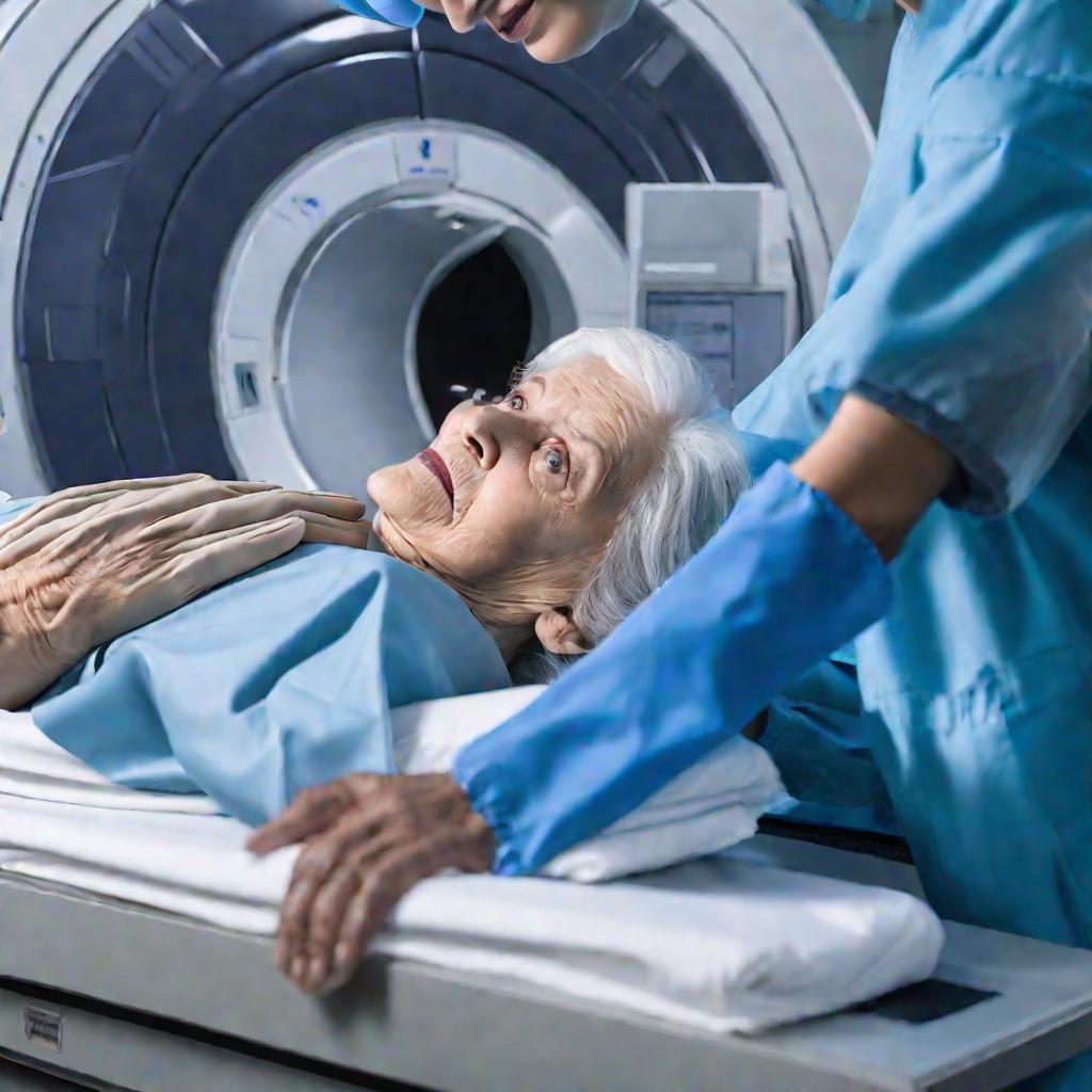Пациент проходит МРТ головного мозга
