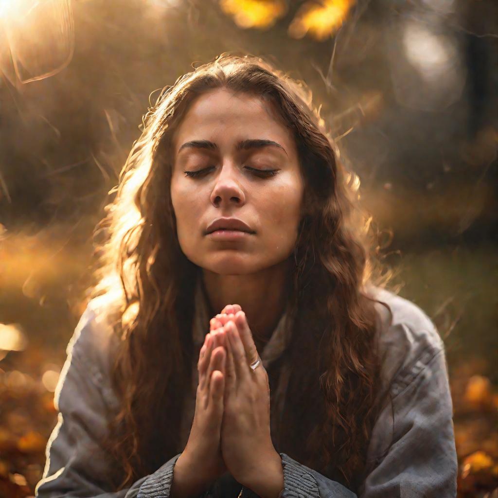 Молящаяся девушка