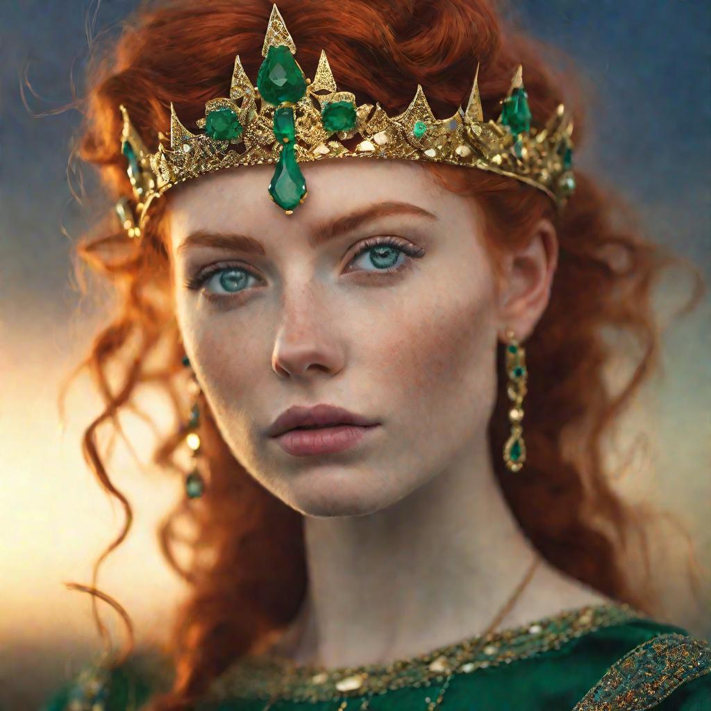 Портрет девушки в короне.