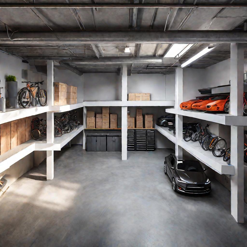 Современный двухуровневый гараж