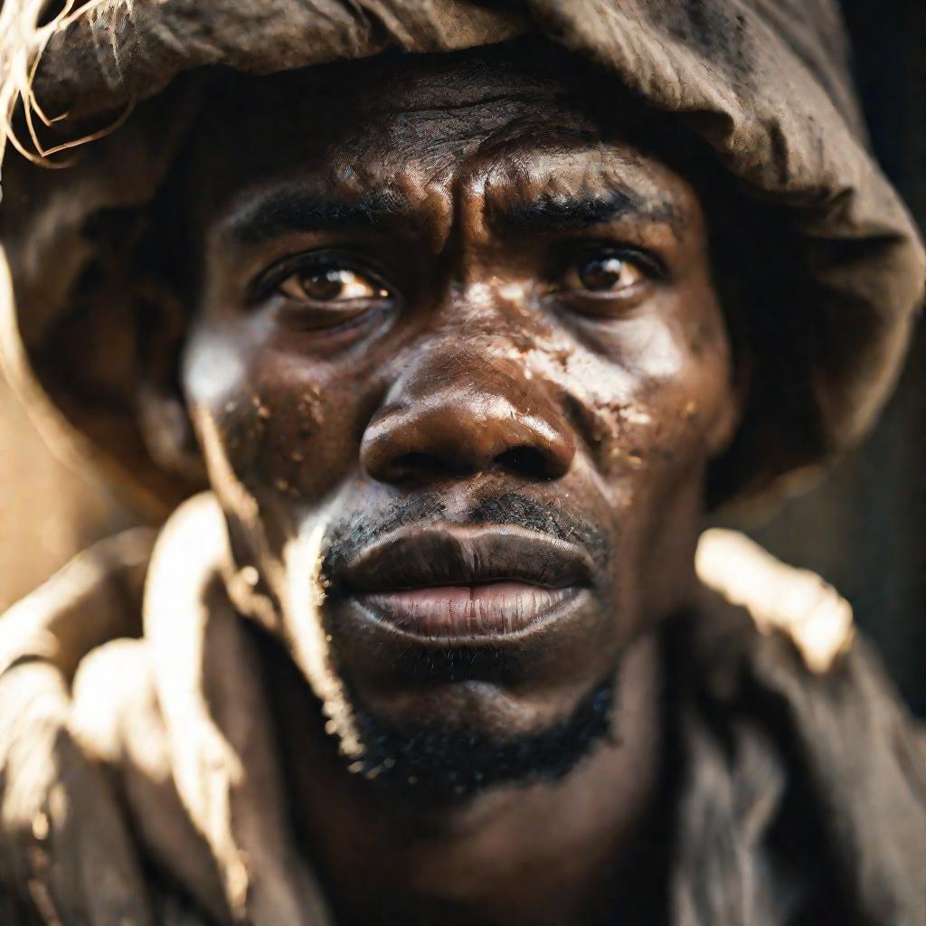 Портрет африканца в бедственном положении