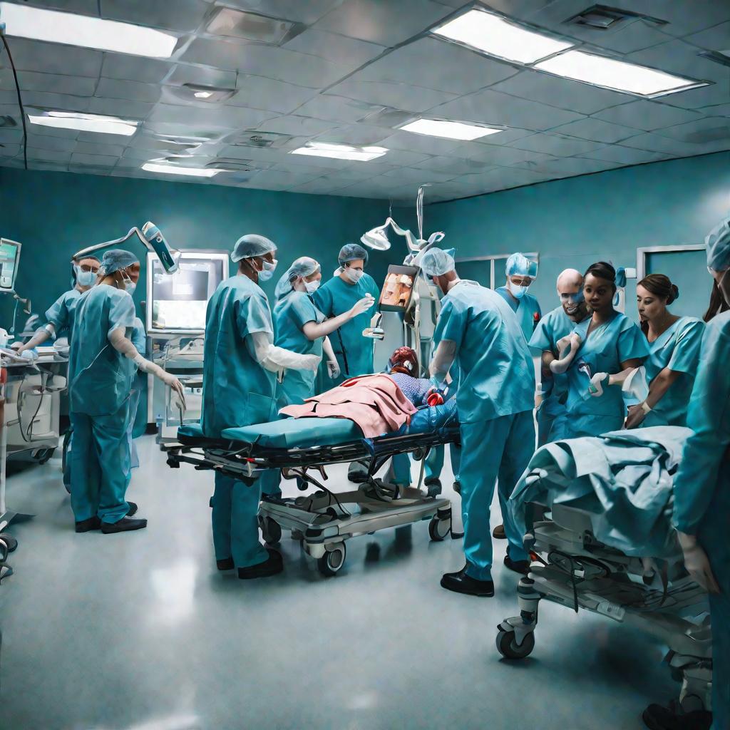 Спасательная операция при сердечном приступе в больнице