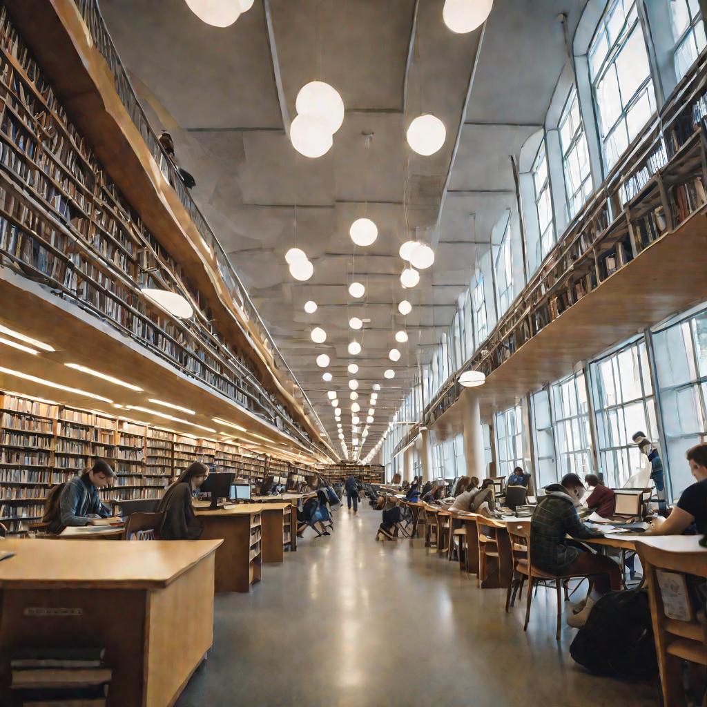 Студенты в библиотеке университета