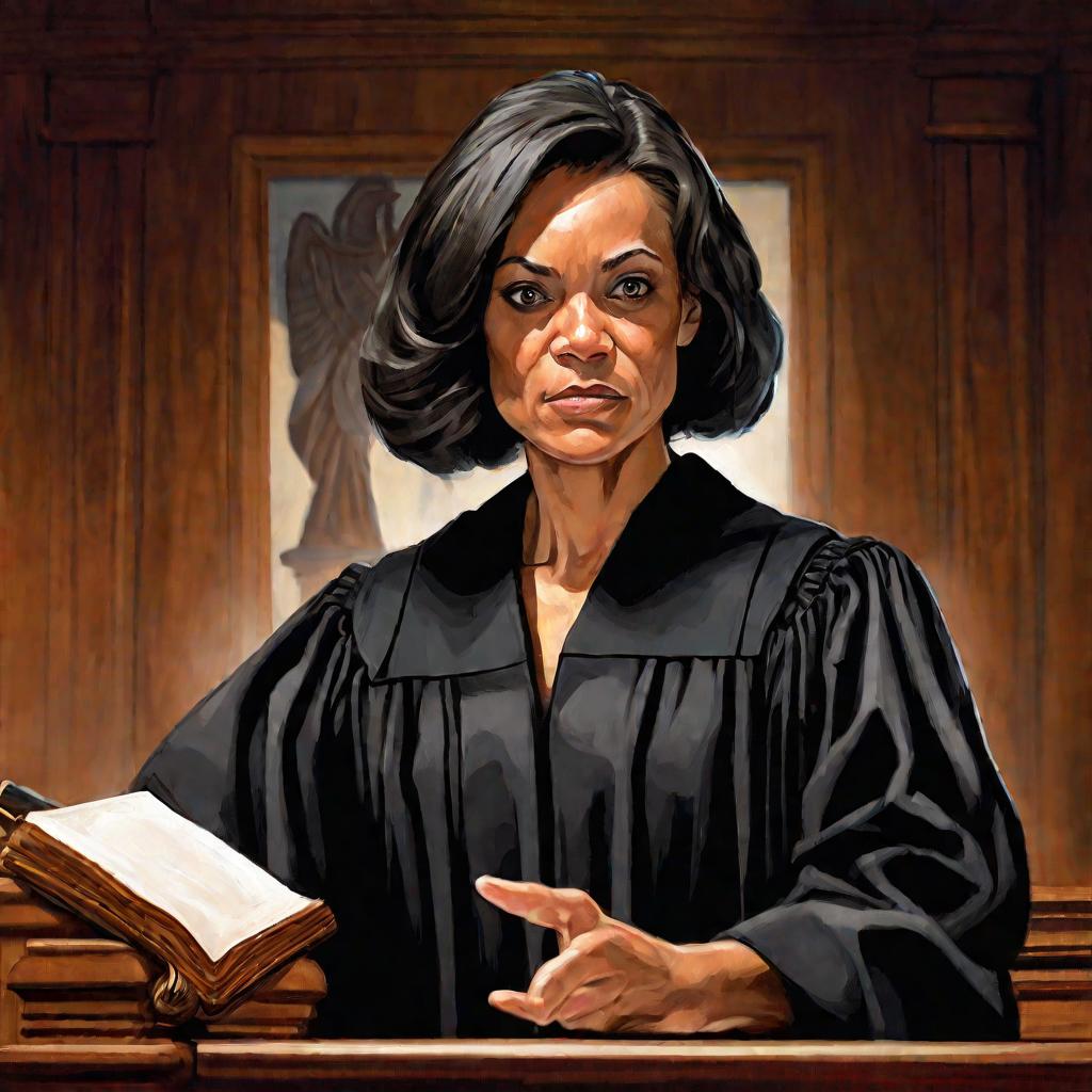Портрет судьи в зале суда