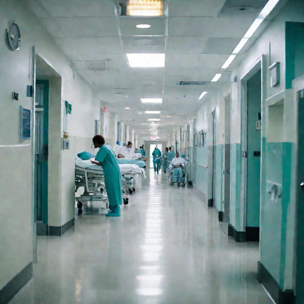 Вид больничного коридора