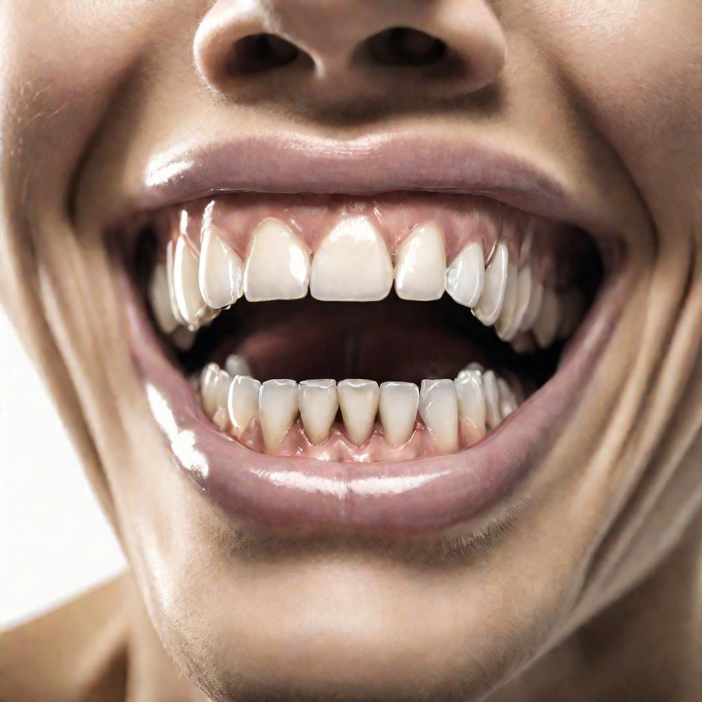 Портрет открытого рта человека у стоматолога.