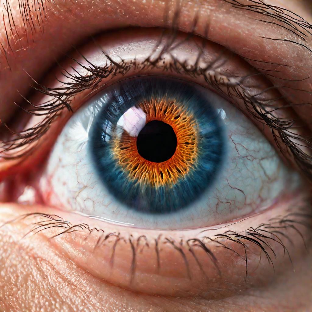 Детализированное изображение глаза человека.