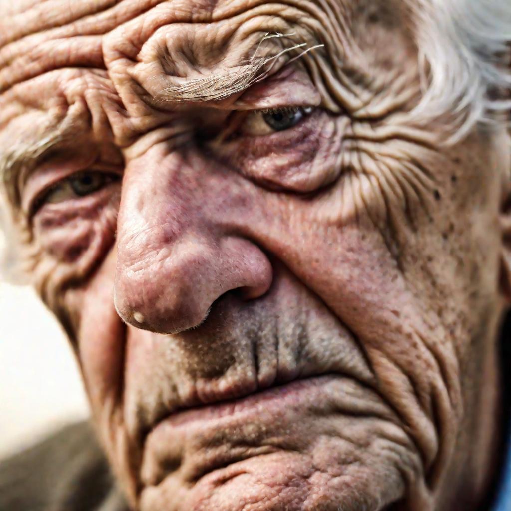Портрет обеспокоенного пожилого мужчины