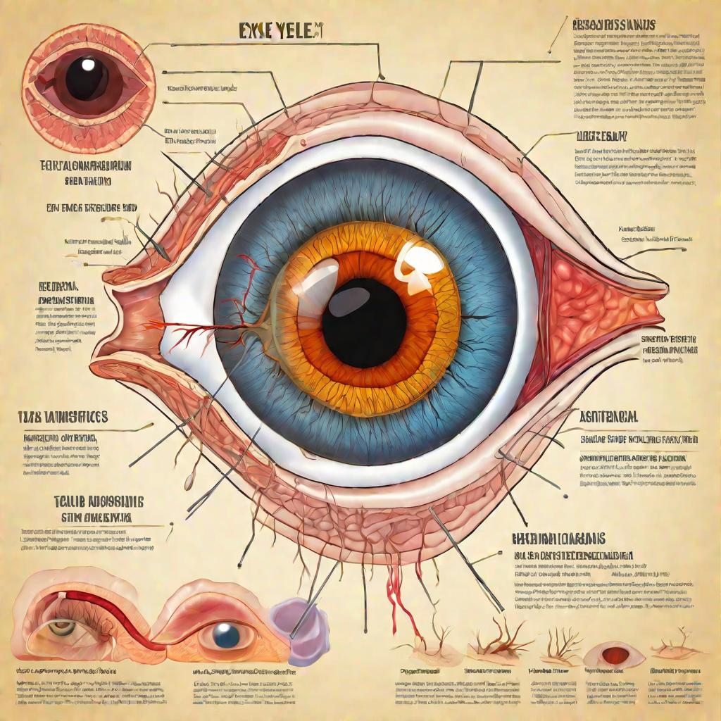 Инфографика с анатомией глаза