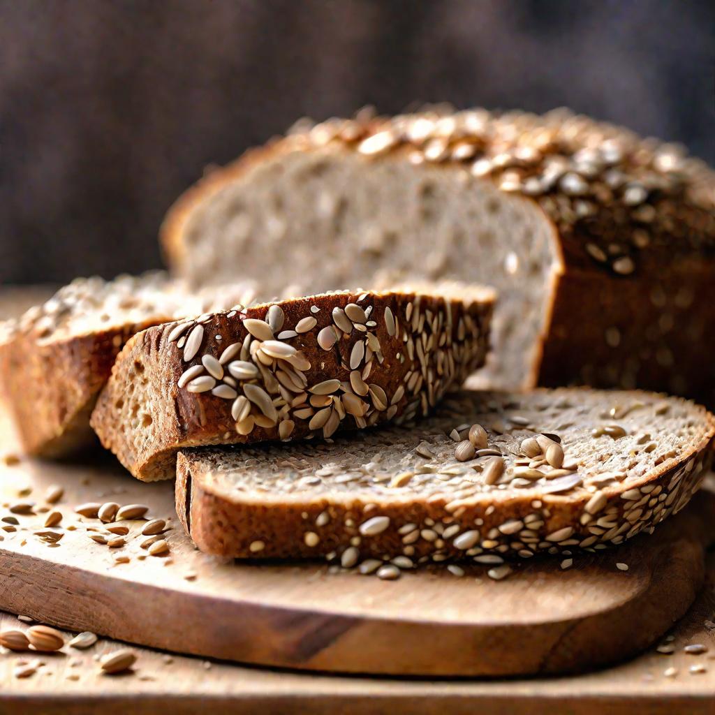 Ломтики цельнозернового хлеба