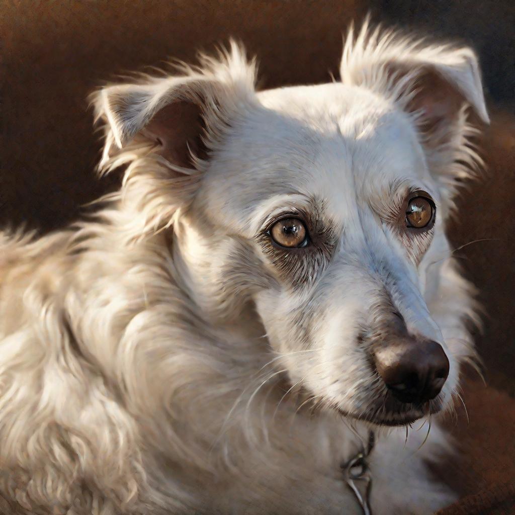Портрет пожилой собаки
