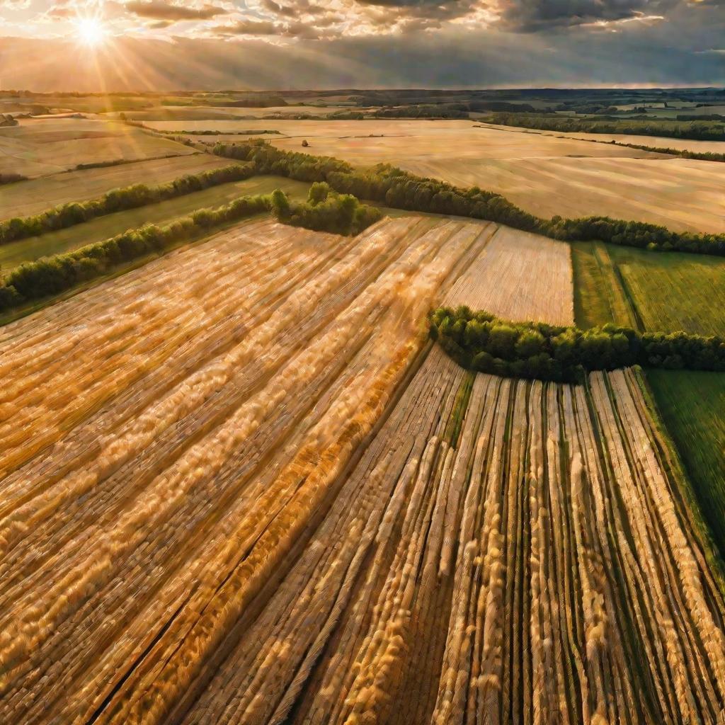 Пшеничное поле на закате
