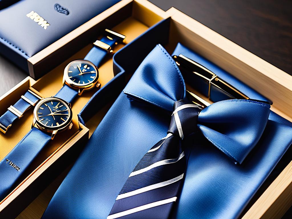 Стильные аксессуары - часы, запонки, зажимы для галстука - хороший подарок на годовщину парню,