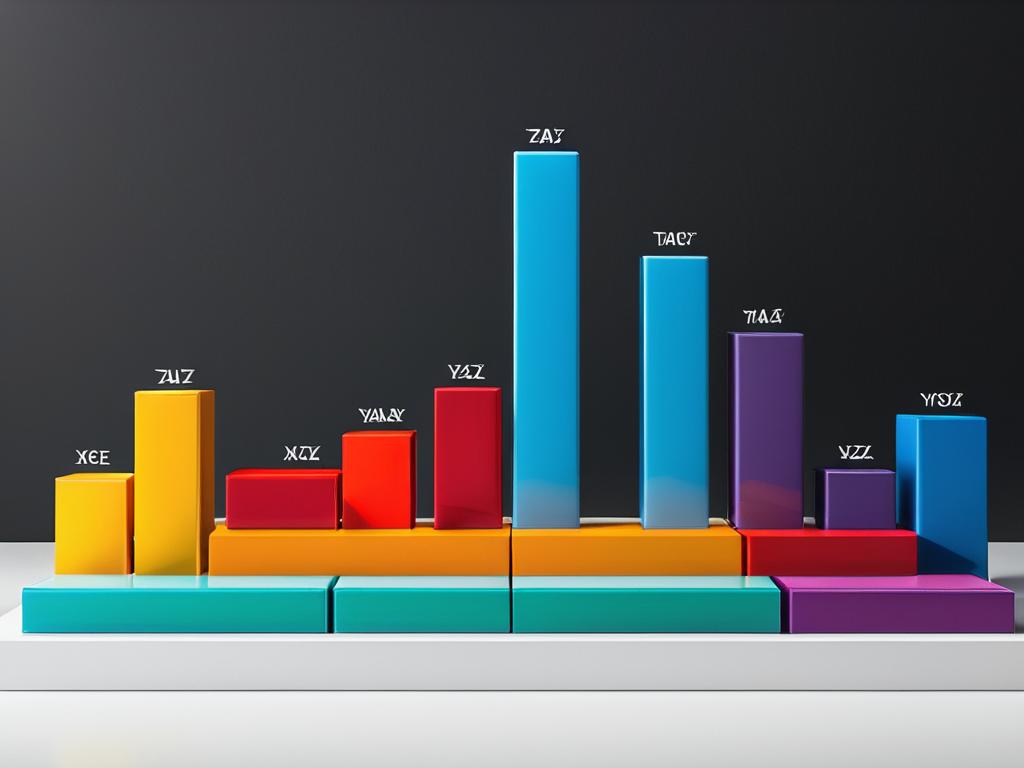 Столбчатая диаграмма, визуализирующая результаты ABC/XYZ анализа для ассортимента компании