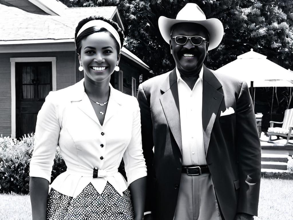 Старое черно-белое фото Соноры Смарт Додд и ее отца Уильяма Джексона Смарта, основателей Дня отца