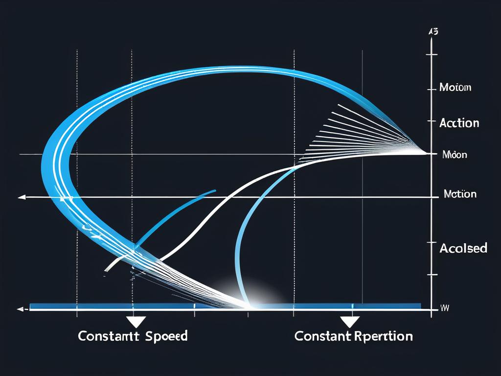 Схема равномерного и ускоренного движения