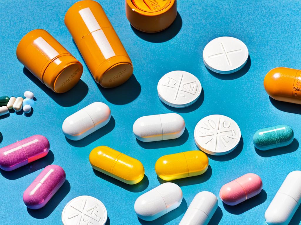 Различные пенициллиновые таблетки и капсулы