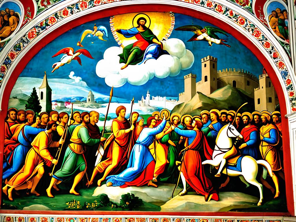 Фреска с изображением чудес святого Георгия