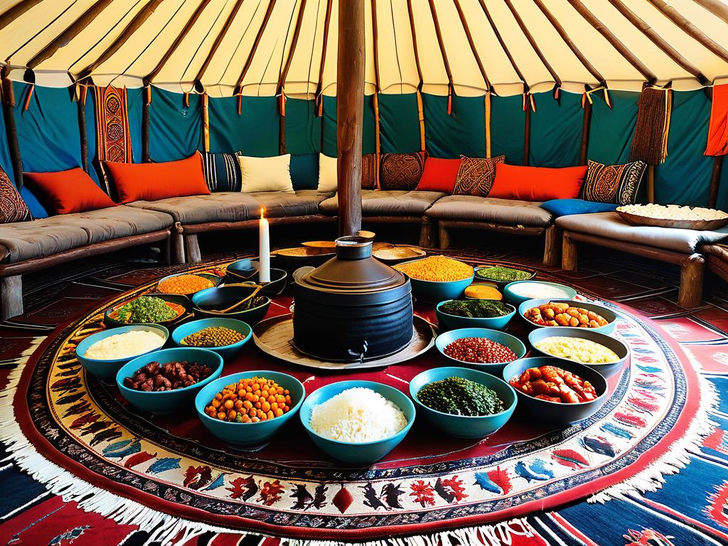 Фото казахских блюд в юрте