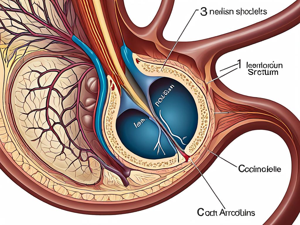 Схема анатомии варикозно расширенных вен при варикоцеле