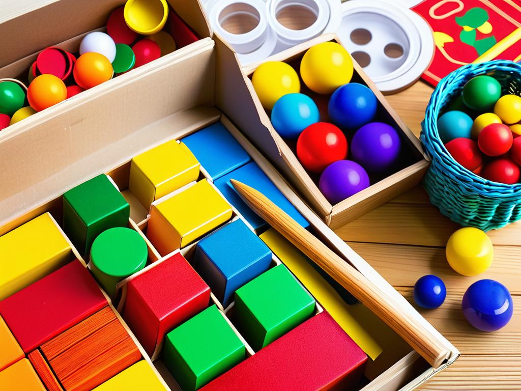 Разноцветные дидактические игрушки и игры, сделанные своими руками