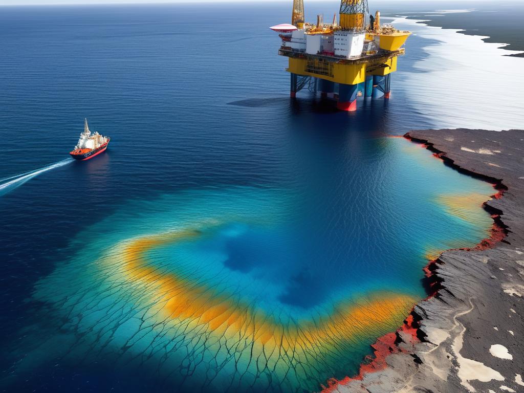 Сейсморазведка для поиска нефтяных залежей. Геологи анализируют данные