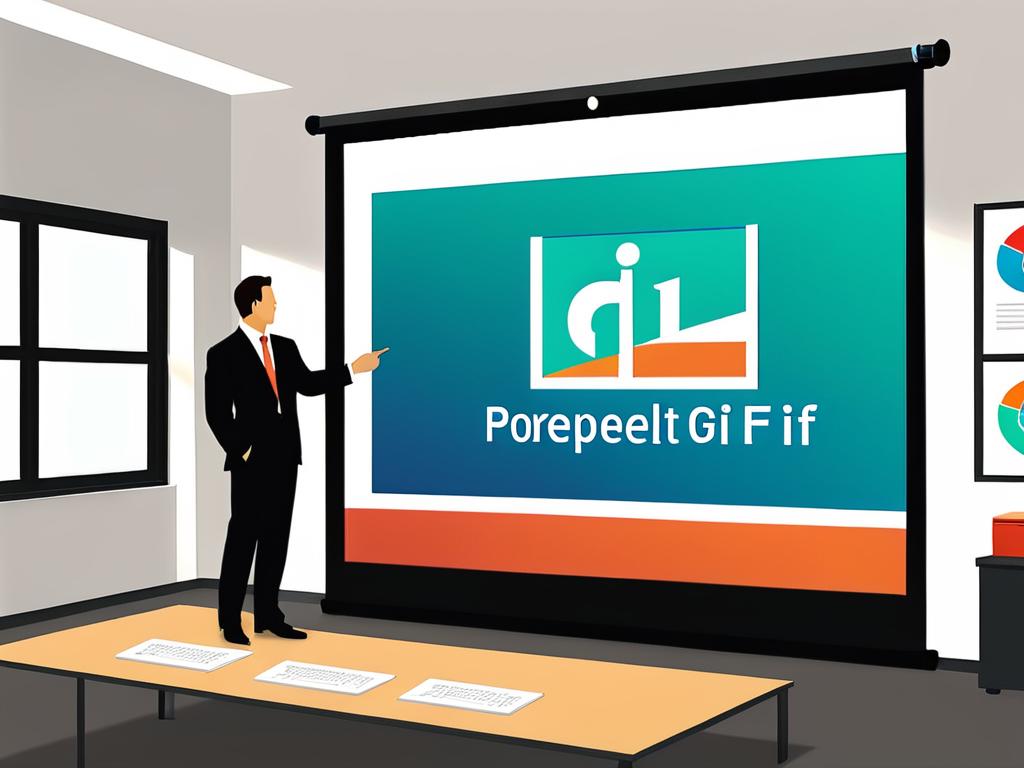 Оптимально вставленный небольшой GIF на слайде PowerPoint