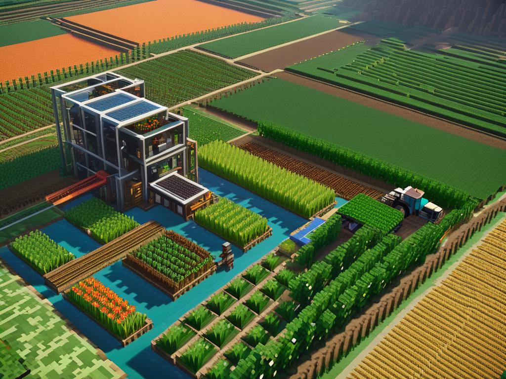 Автоматизированная ферма в Майнкрафт с использованием командных блоков